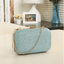 Versatile Chain Shoulder Leather Clutch Bag for Women Clutches Ant book Store sky blue