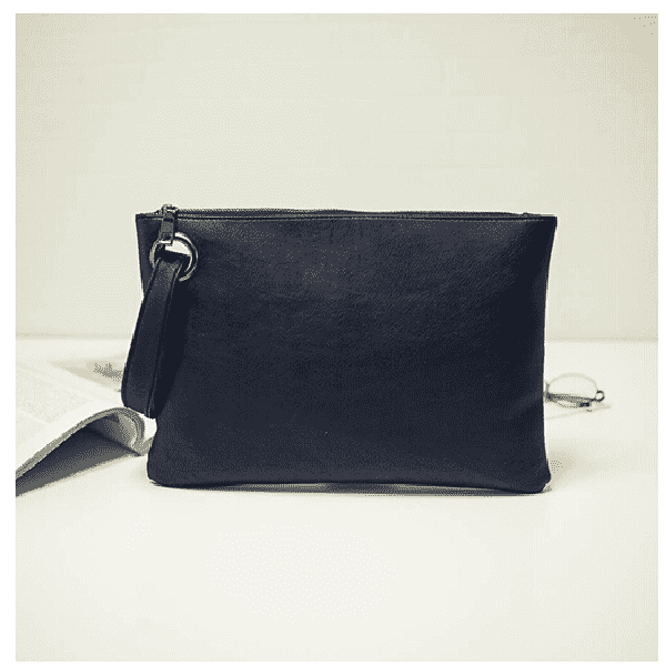 Versatile Envelope Shaped Leather Clutch Bag for Women Clutches HuiHan Trading Co.,Ltd. Store Black (30cm<Max Length<50cm)