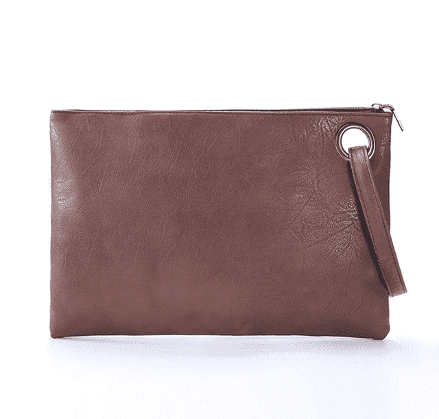 Versatile Envelope Shaped Leather Clutch Bag for Women Clutches HuiHan Trading Co.,Ltd. Store Brown (30cm<Max Length<50cm)