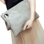 Versatile Envelope Shaped Leather Clutch Bag for Women Clutches HuiHan Trading Co.,Ltd. Store Gray (30cm<Max Length<50cm)