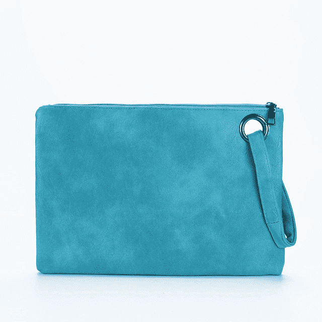Versatile Envelope Shaped Leather Clutch Bag for Women Clutches HuiHan Trading Co.,Ltd. Store Turquoise (30cm<Max Length<50cm)