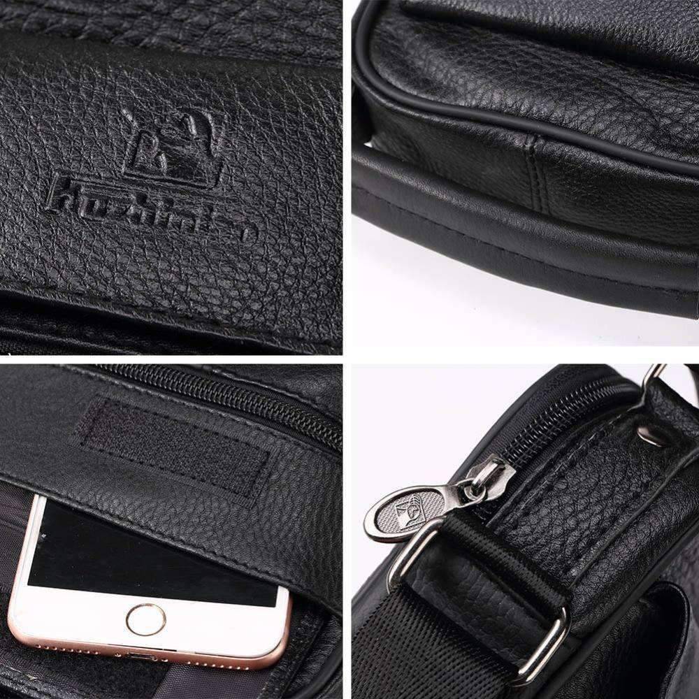 Versatile Genuine Leather Shoulder Crossbody Bags for Men Crossbody Bags FUZHINIAO Official Store