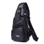 Versatile Leather Fashioned Oxford Soft Crossbody Bag for Men and Women Crossbody Bags runningtiger Schoolbag Store DYZ888 Black