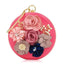 Versatile Round Flower Crafted Leather Clutch Bag for Women Clutches Milisente Store Rose
