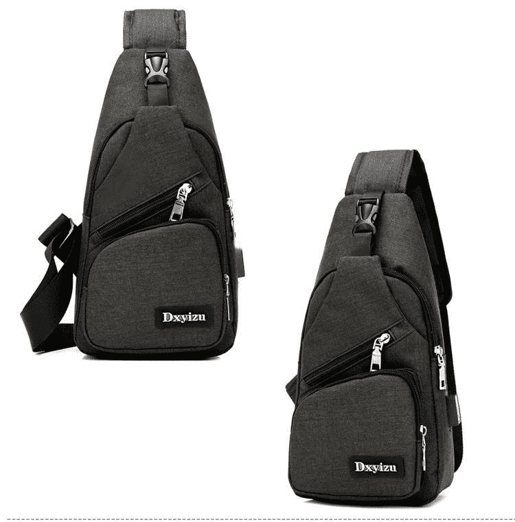 Versatile Sling Shoulder Nylon Solid Crossbody Bag for Men and Women Crossbody Bags Cooperate Happily Store Black