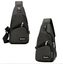 Versatile Sling Shoulder Nylon Solid Crossbody Bag for Men and Women Crossbody Bags Cooperate Happily Store Black