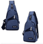 Versatile Sling Shoulder Nylon Solid Crossbody Bag for Men and Women Crossbody Bags Cooperate Happily Store Deep blue