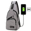 Versatile Sling Shoulder Nylon Solid Crossbody Bag for Men and Women Crossbody Bags Cooperate Happily Store Gray