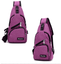 Versatile Sling Shoulder Nylon Solid Crossbody Bag for Men and Women Crossbody Bags Cooperate Happily Store Purple