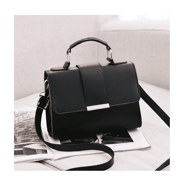 Versatile Small Flap Leather Fashioned Shoulder Bag for Women Shoulder Bags REPRCLA Official Store black 20x15x6cm