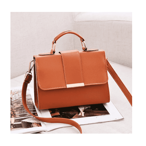 Versatile Small Flap Leather Fashioned Shoulder Bag for Women Shoulder Bags REPRCLA Official Store brown 20x15x6cm