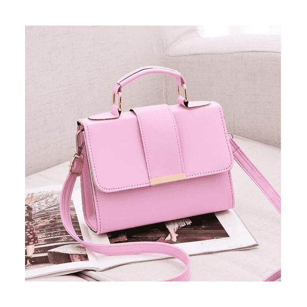 Versatile Small Flap Leather Fashioned Shoulder Bag for Women Shoulder Bags REPRCLA Official Store pink 20x15x6cm