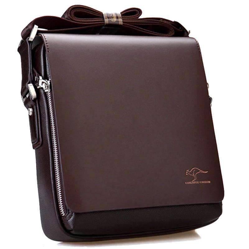 Vintage Box Shaped Shoulder Leather Crossbody Bag for Men Crossbody Bags Baellerry Speciality Store