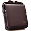 Vintage Box Shaped Shoulder Leather Crossbody Bag for Men Crossbody Bags Baellerry Speciality Store Brown 17x19x7cm
