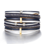Vintage Crystal Stone Jewelry with Feather Design Wrap Bracelets IF ME Official Store BJDY722