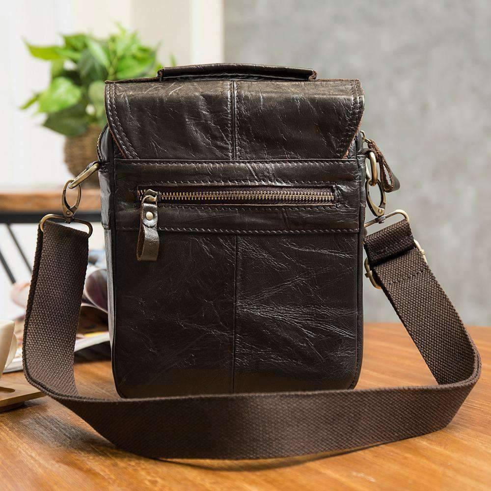 Vintage Genuine Leather Shoulder Crossbody Bag for Men Crossbody Bags GuangZhou CoolCow Leather Industry CO.,LTD