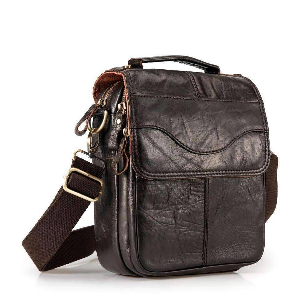 Vintage Genuine Leather Shoulder Crossbody Bag for Men Crossbody Bags GuangZhou CoolCow Leather Industry CO.,LTD