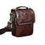 Vintage Genuine Leather Shoulder Crossbody Bag for Men Crossbody Bags GuangZhou CoolCow Leather Industry CO.,LTD red-brown
