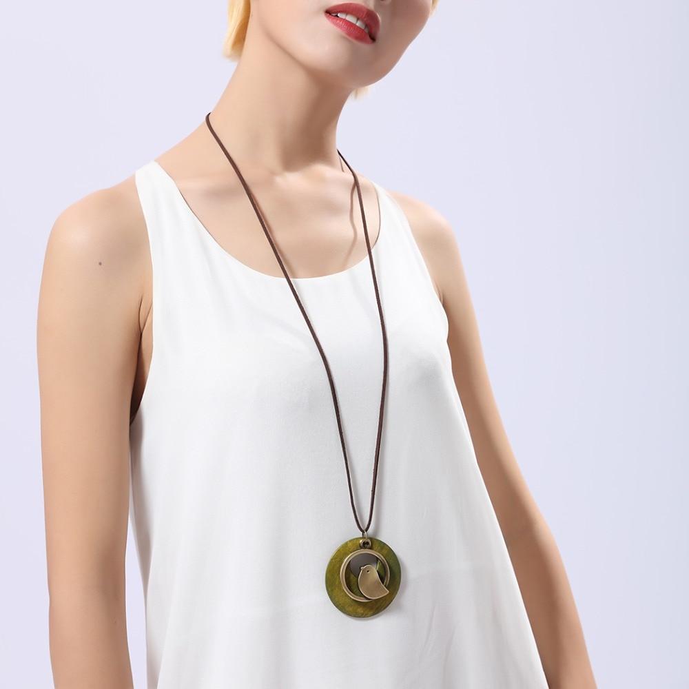 Vintage Wooden Bird Long Necklace Pendant Necklaces Coostuff Official Store