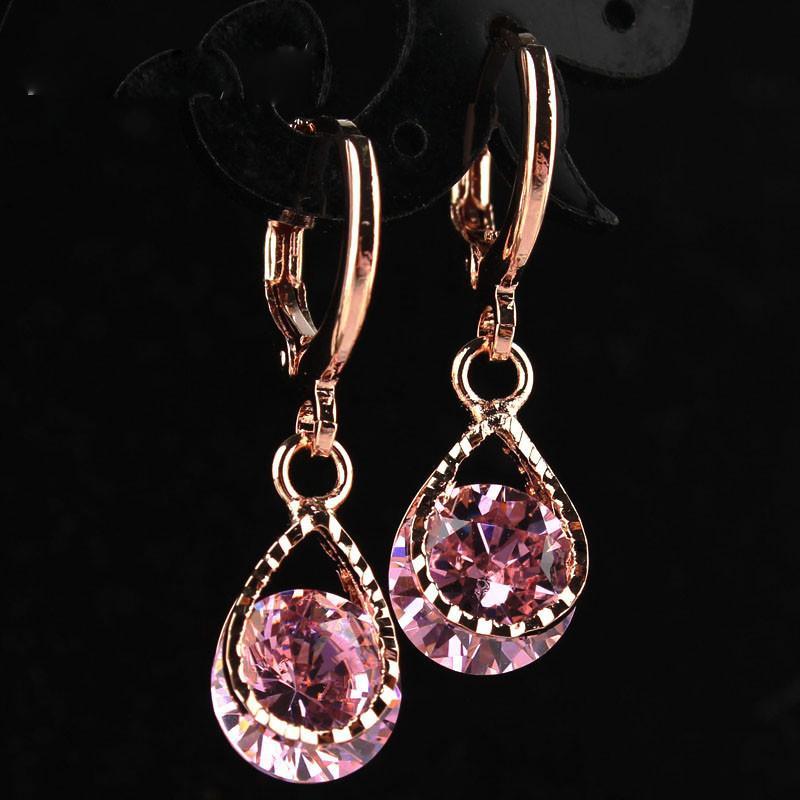 Water Drop CZ Crystal Earrings Drop Earrings GUVIVI Official Store