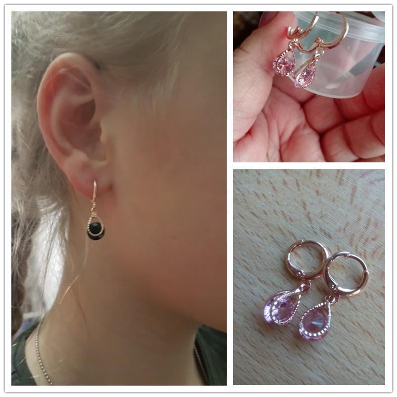 Water Drop CZ Crystal Earrings Drop Earrings GUVIVI Official Store