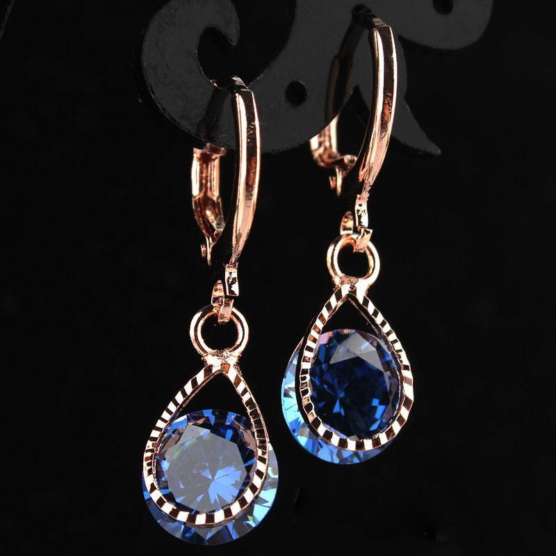 Water Drop CZ Crystal Earrings Drop Earrings GUVIVI Official Store