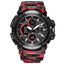 Water Resistant LED Display Digital Sports Watch For Men Sports Watches SMAEL Official Store Camo Red