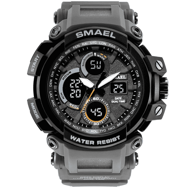 Water Resistant LED Display Digital Sports Watch For Men Sports Watches SMAEL Official Store Gary