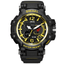 Water Resistant S Shock Casual LED Men's Sports Watch Sports Watches SMAEL Official Store Yellow