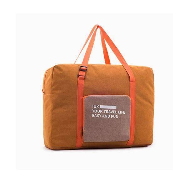 Waterproof Large Capacity Suitcase Folding Travel Bag Travel Bags NO.4 WHITE Store orange