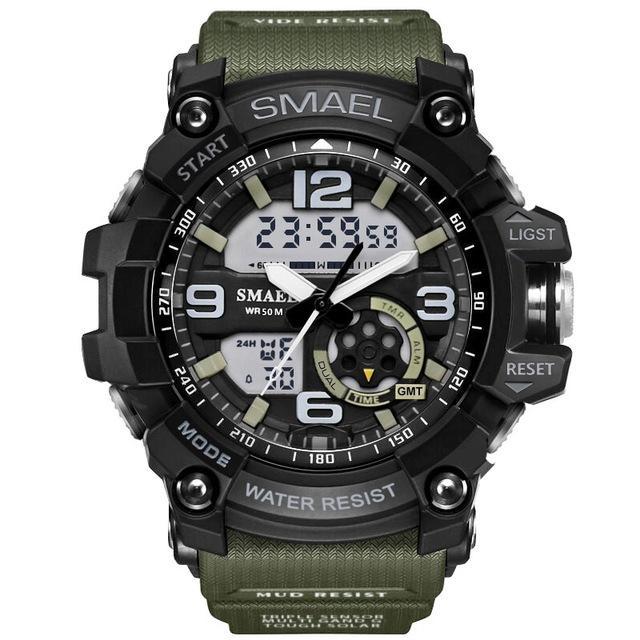 Waterproof Large Dial Sports Watch Sports Watches whatch Store Army green