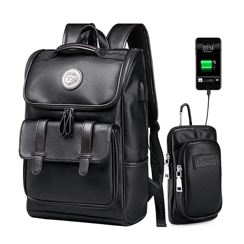 Waterproof Leather School Backpack Backpacks LIELANG Official Store 1032 Backpack Bag