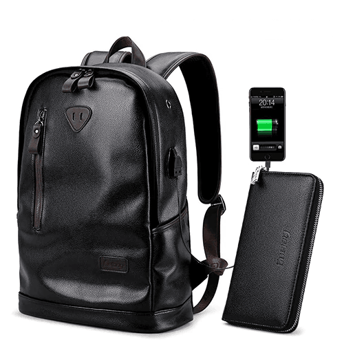 Waterproof Leather School Backpack Backpacks LIELANG Official Store 5775 Backpack Wallet