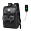 Waterproof Leather School Backpack Backpacks LIELANG Official Store LN1032-4 Black