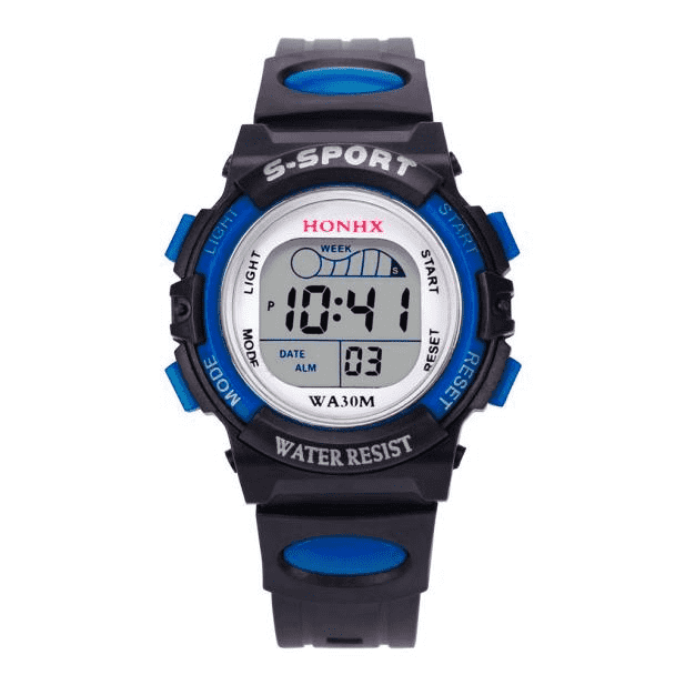 Waterproof LED Sports Alarm Date Digital Children’s Watch Children's Watches Vannobi Store Blue