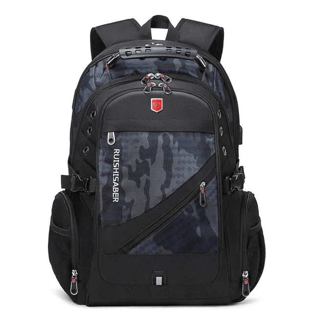Waterproof Oxford Swiss Laptop Backpack Backpacks RUISHISABER Speciality Store Camouflage grey 17 Inches