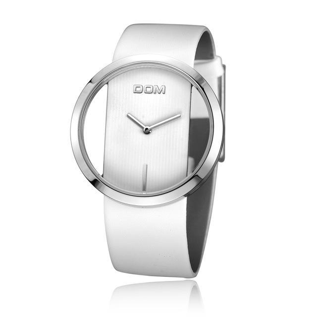 Waterproof Quartz Leather Strap Sport Watch Women's Watches DOM Official Store LP-205L-7M