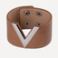 Wide Leather Bracelet for Women with V Word Design Cuff Bracelets D&D Official Store 12