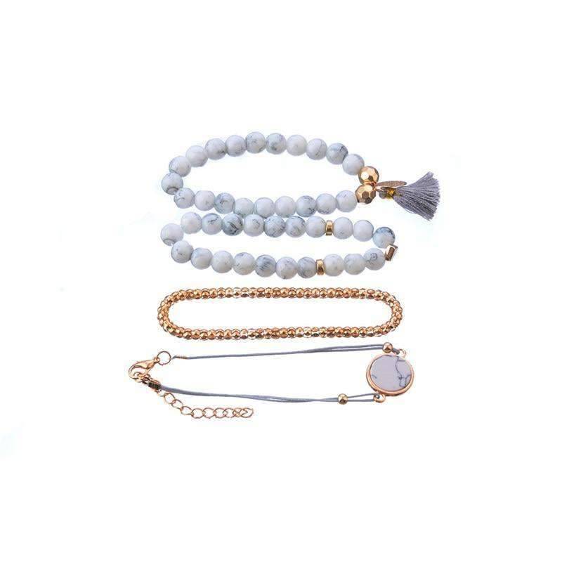 Women’s 4 in One Charm Bead Strand Bracelet With Variable Design Strand Bracelets HC Official Store
