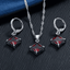 Women’s 925 Sterling Silver Pendant Bridal Jewelry Set With Crystal Bridal Jewelry Sets PATICO Official Store
