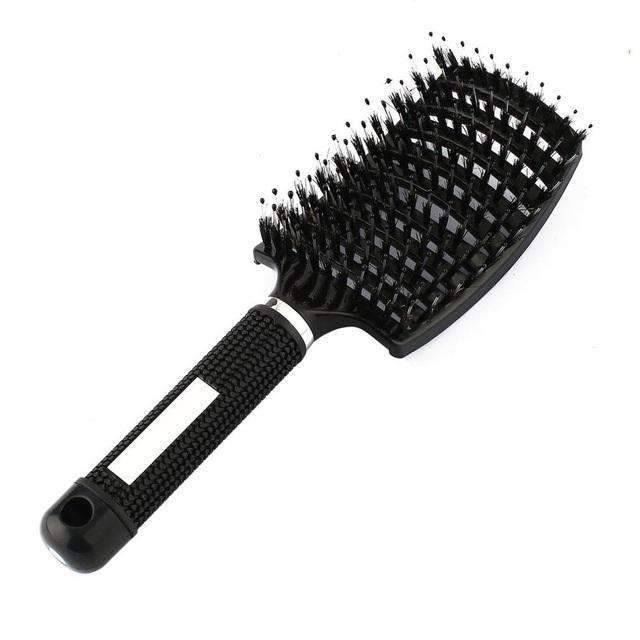 Women’s Bristle & Nylon Hair Scalp Massage Hair Comb Combs TP Makeup Store black