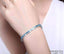 Womens Colorful Zirconia Cube Sleek Tennis Strand Bracelet Strand Bracelets UMODE Official Store Aquamarine 17 cm