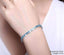 Womens Colorful Zirconia Cube Sleek Tennis Strand Bracelet Strand Bracelets UMODE Official Store Aquamarine 19 cm
