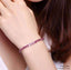 Womens Colorful Zirconia Cube Sleek Tennis Strand Bracelet Strand Bracelets UMODE Official Store Ruby Color 17 cm