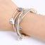 Women’s Multilayer Strand Bracelet With Silver Leaves Strand Bracelets ZOSHI Official Store SL748A