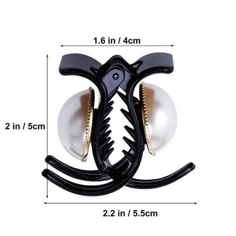 Women's Pearl & Rhinestone Pin Claw Hair Clip Hair Clips & Pins RUIMIO FaceU Store
