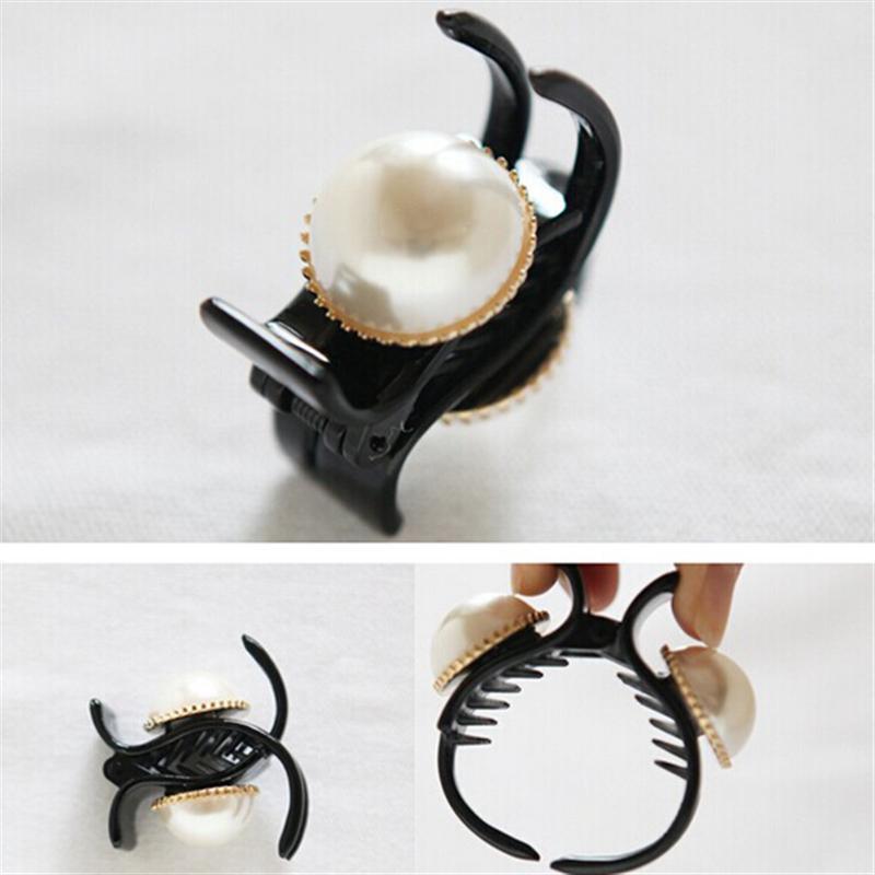 Women's Pearl & Rhinestone Pin Claw Hair Clip Hair Clips & Pins RUIMIO FaceU Store