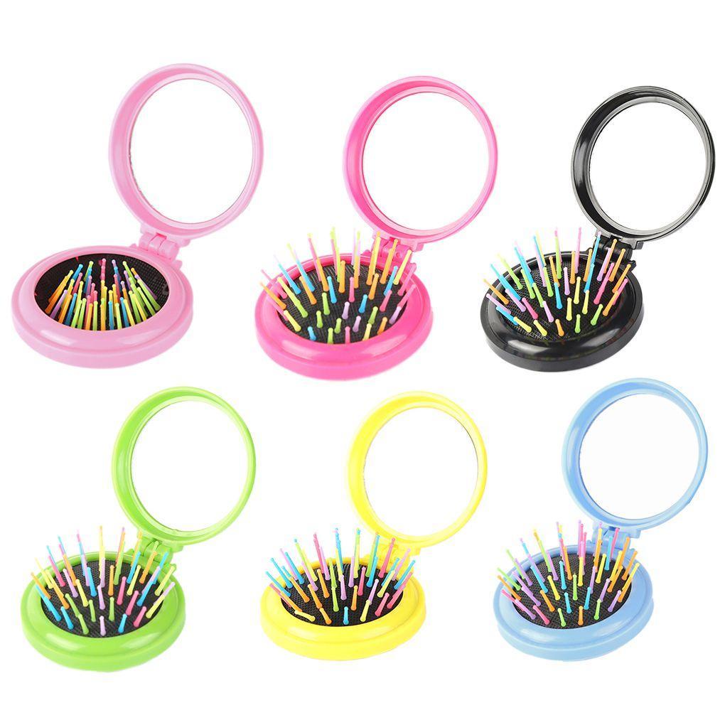 Women's Portable Mini Folding Makeup Hair Brush Combs Run Beauty house