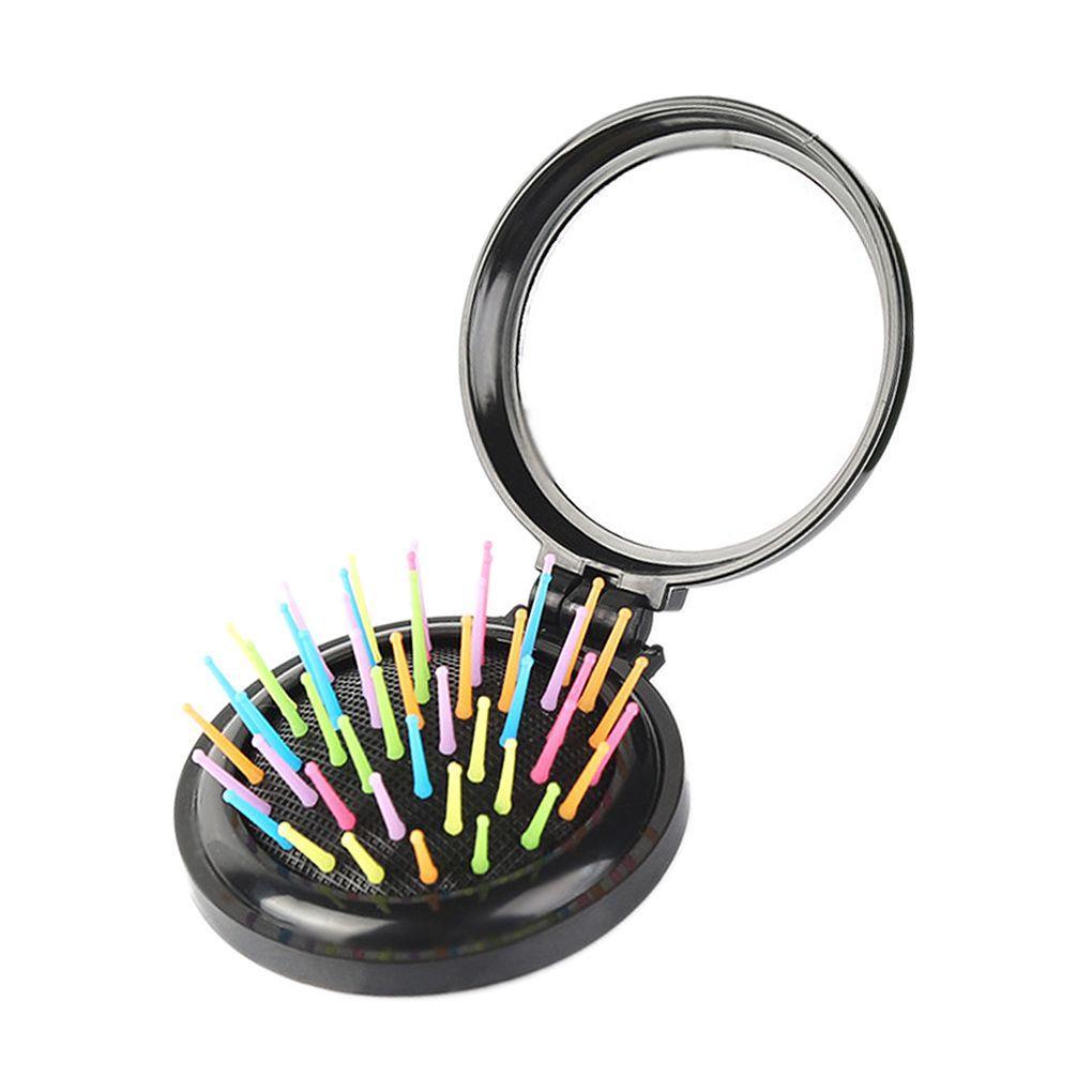 Women's Portable Mini Folding Makeup Hair Brush Combs Run Beauty house NO.4