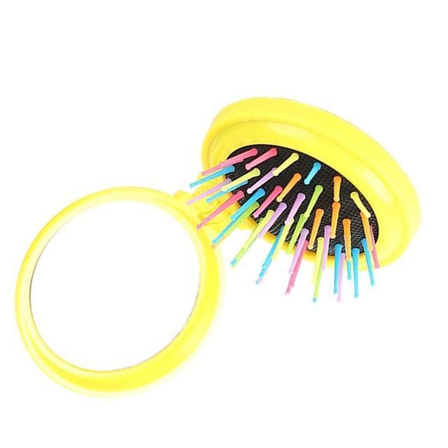 Women's Portable Mini Folding Makeup Hair Brush Combs Run Beauty house NO.5